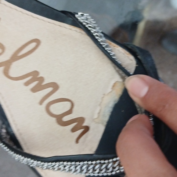 Sam Edelman black chained strappy sandals size 8 - Picture 10 of 14